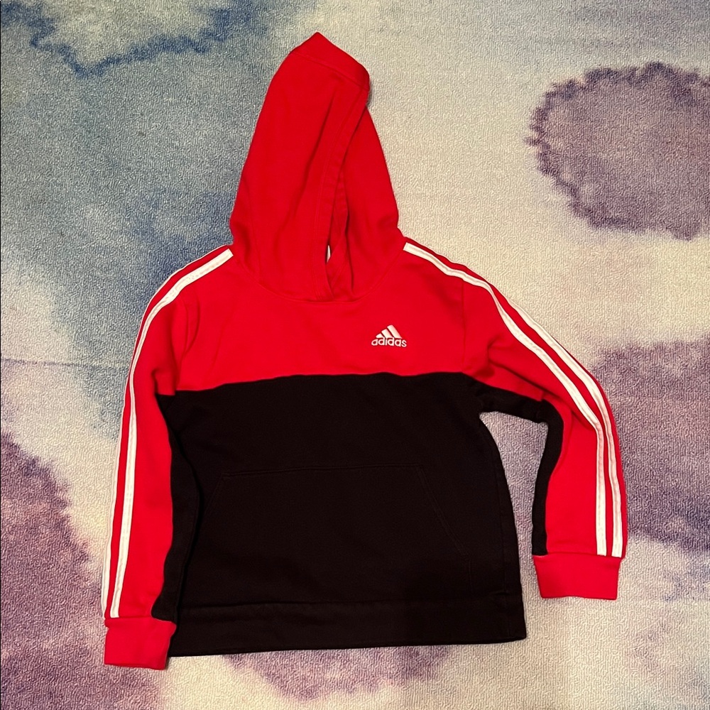 Adidas Kids Red and Black Sweatshirt
